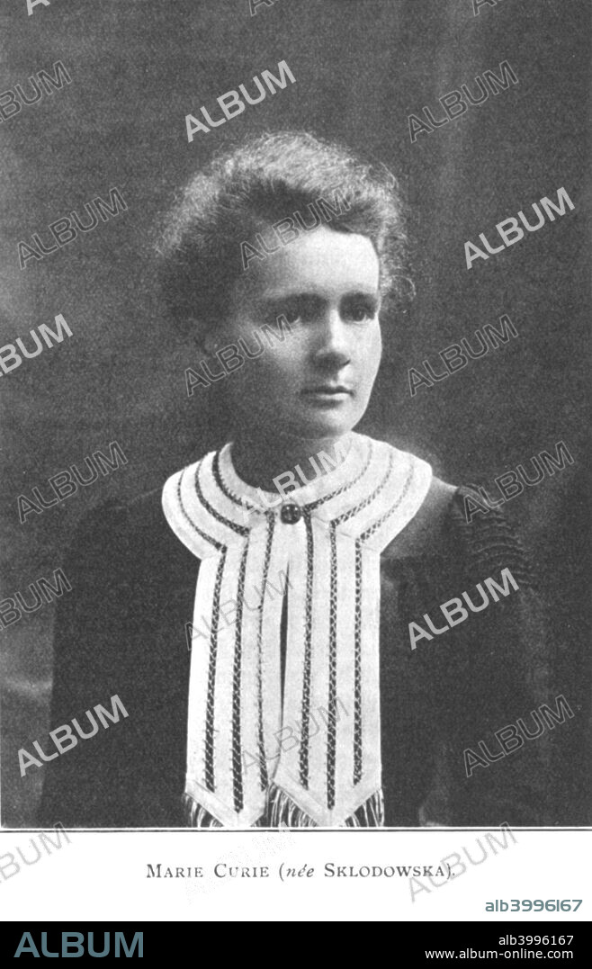 Marie Curie, Polish-born French physicist, 1910. Marie Curie (1867-1934) and her husband Pierre continued the work on radioactivity started by Henri Becquerel. In 1898, they discovered two new elements, polonium and radium. Marie did most of the work of producing these elements, and to this day her notebooks are still too radioactive to use. She went on to become the first woman to be awarded a doctorate in France, and continued her work after Pierre's death in 1906. In 1903 the Curies shared the Nobel Prize for Physics with Becquerel. Marie won a second Nobel Prize, for chemistry, in 1911.