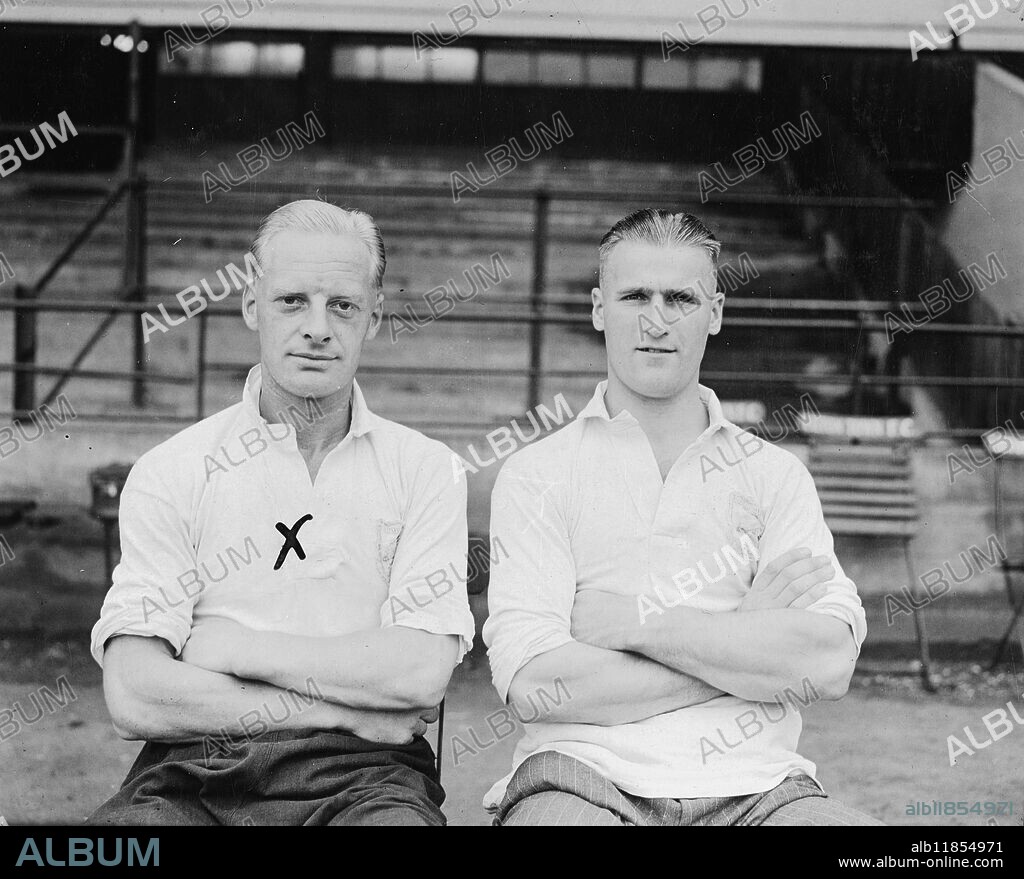 H. E. Gager, Centre - half, Captain (left) of the first 11 players for Luton Town F.C.during the current season. The rest of the line up includes:. 1. F/Sgt. B.R.Streten, goal, (amateur international). 2. W.H. Cooke, right - back. 3. W. Hughes, left - back. 4. F. Soo, right - half. 5. H. E. Gager, Centre - half, Captain. 6. S. Owen, left - half. 7. W. L. Waugh, outside - right. 8. E. Connelly, inside - right. 9. H. Billington, centre - forward. 10. E.Duggan, inside - left. 11. D.Duncan, outside - left. 12. A.Driver, forward. 18 December 1947.