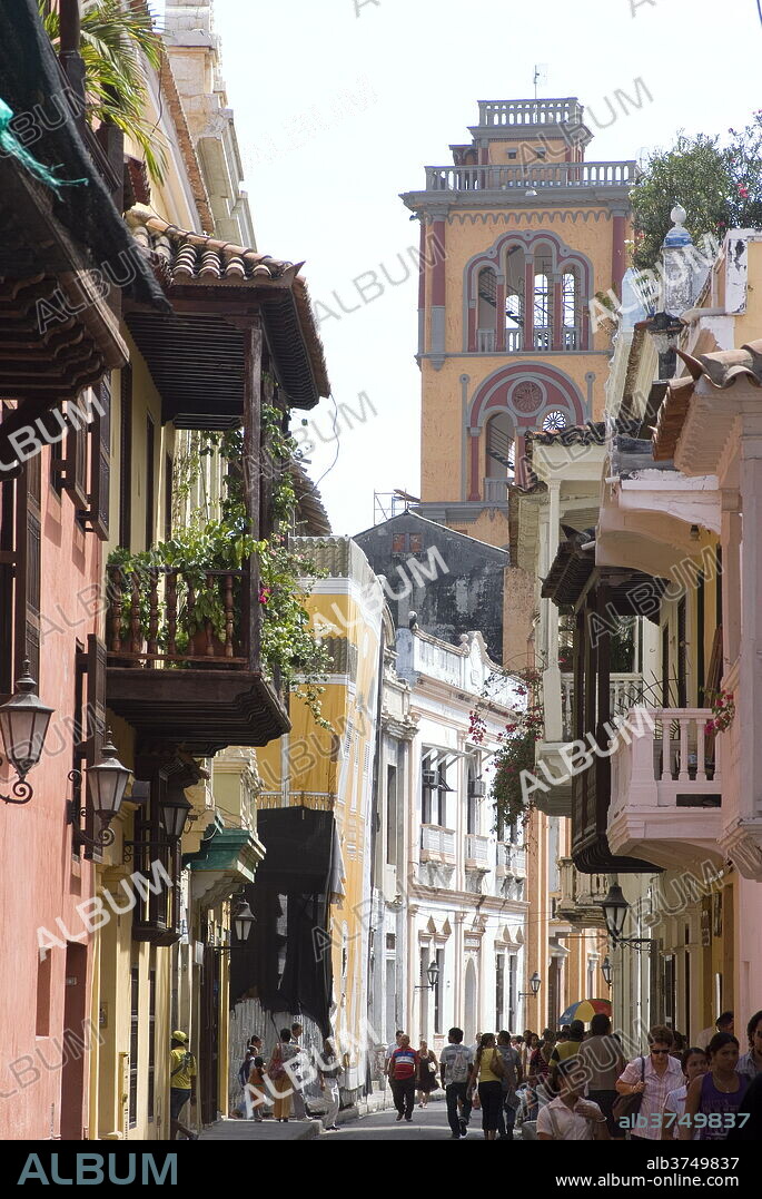 The Walled City (Ciudad Amurallada), UNESCO World Heritage Site, Cartagena, Colombia, South America.