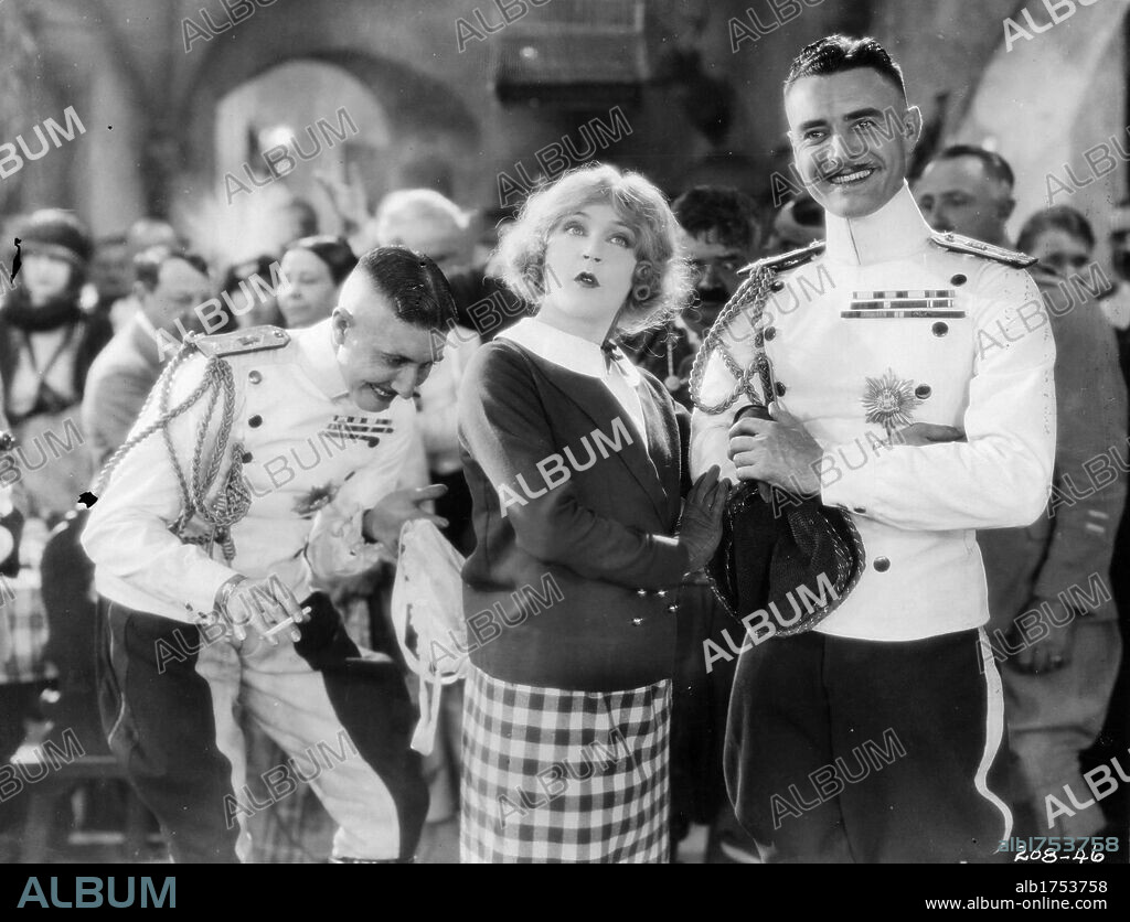 JOHN GILBERT, MAE MURRAY and ROY D'ARCY in THE MERRY WIDOW, 1925, directed by ERICH VON STROHEIM. Copyright METRO.