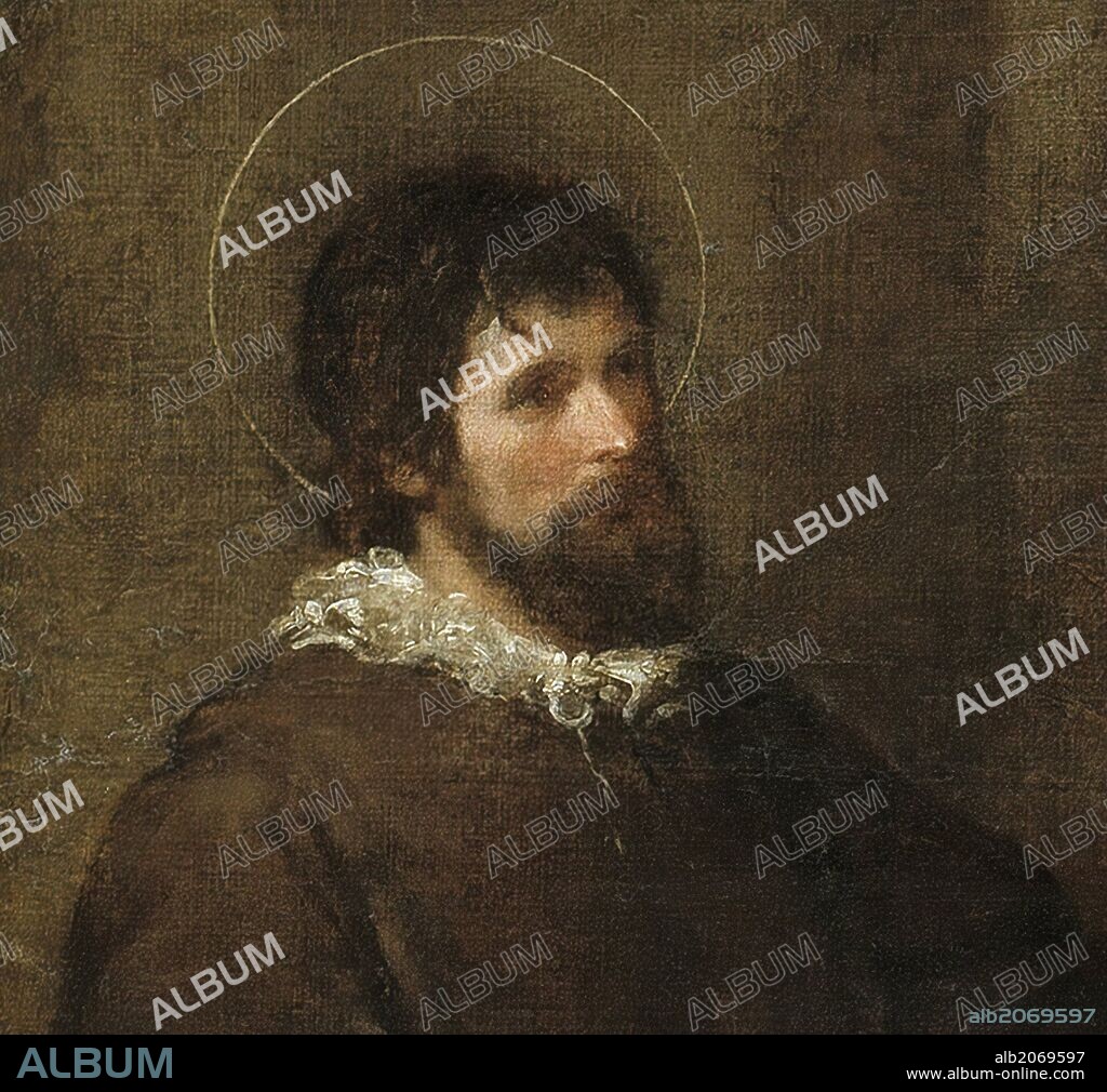 Alonso Cano / 'El milagro del pozo', 1638-1640, Escuela Española, Óleo sobre Lienzo, 216 cm x 149 cm, P02806 (detalle).