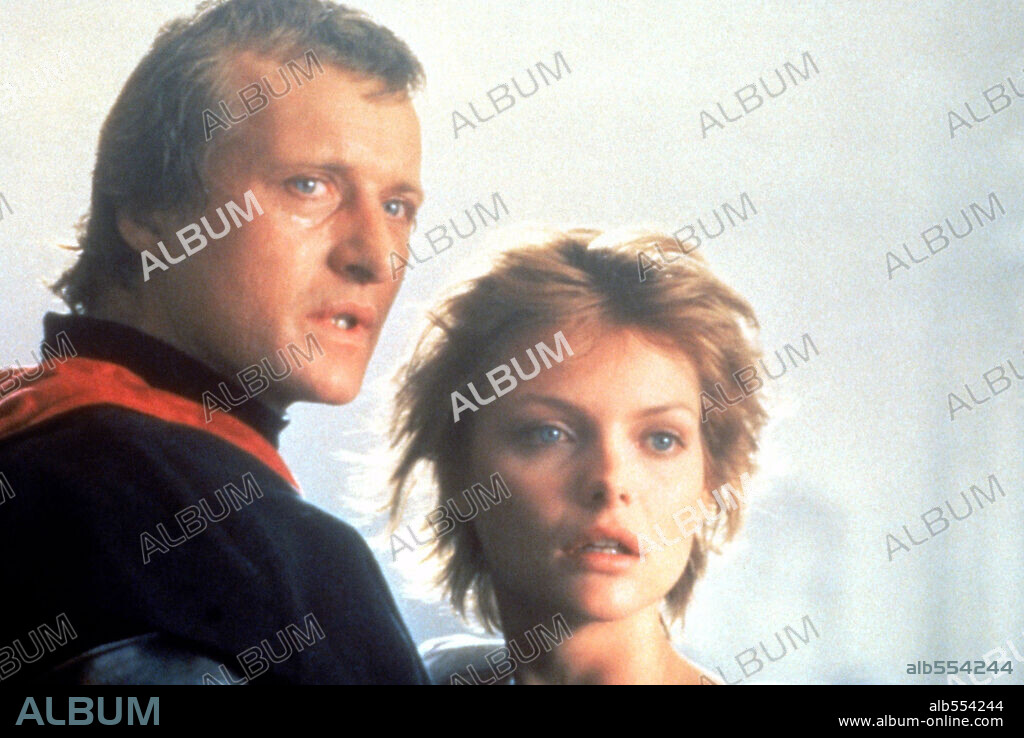 MICHELLE PFEIFFER und RUTGER HAUER in LADYHAWKE, 1985, unter der Regie von RICHARD DONNER. Copyright 20TH CENTURY FOX.
