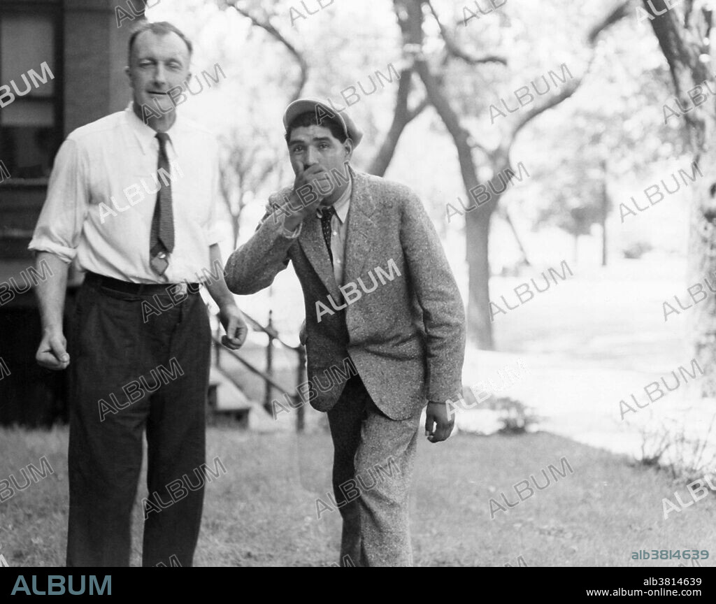 John Peabody Harrington (1884-1961) was an American linguist and ethnologist and a specialist in the native peoples of California. Here, in 1935, Chief Wi'ishi of the Mission Indians (at right) is showing techniques of psychic duels. Harrington is credited with gathering some of the first (and often only) recordings of native languages, rituals and songs, and perfecting the phonetics of several different languages. He gathered more than 1 million pages of phonetic notations on languages spoken by tribes from Alaska to South America, only later supplementing his written record with audio recordings when the technology became available.