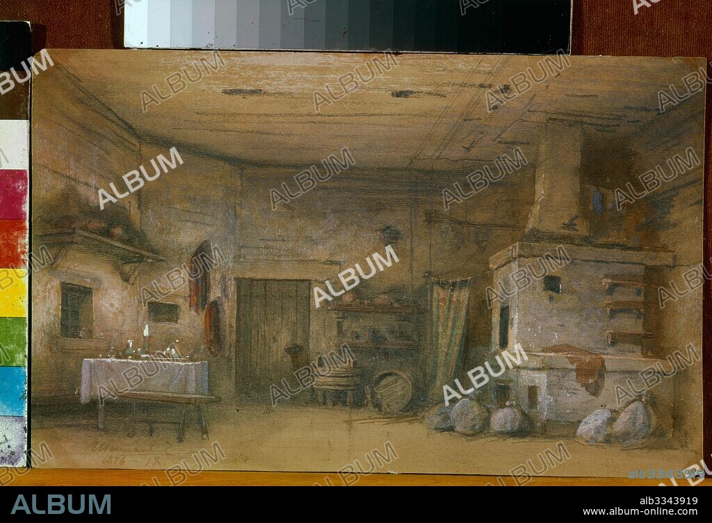 MATVEI ANDREYEVICH SHISHKOV. Stage design for the opera "Vakula the Smith" by P. Tchaikovsky.