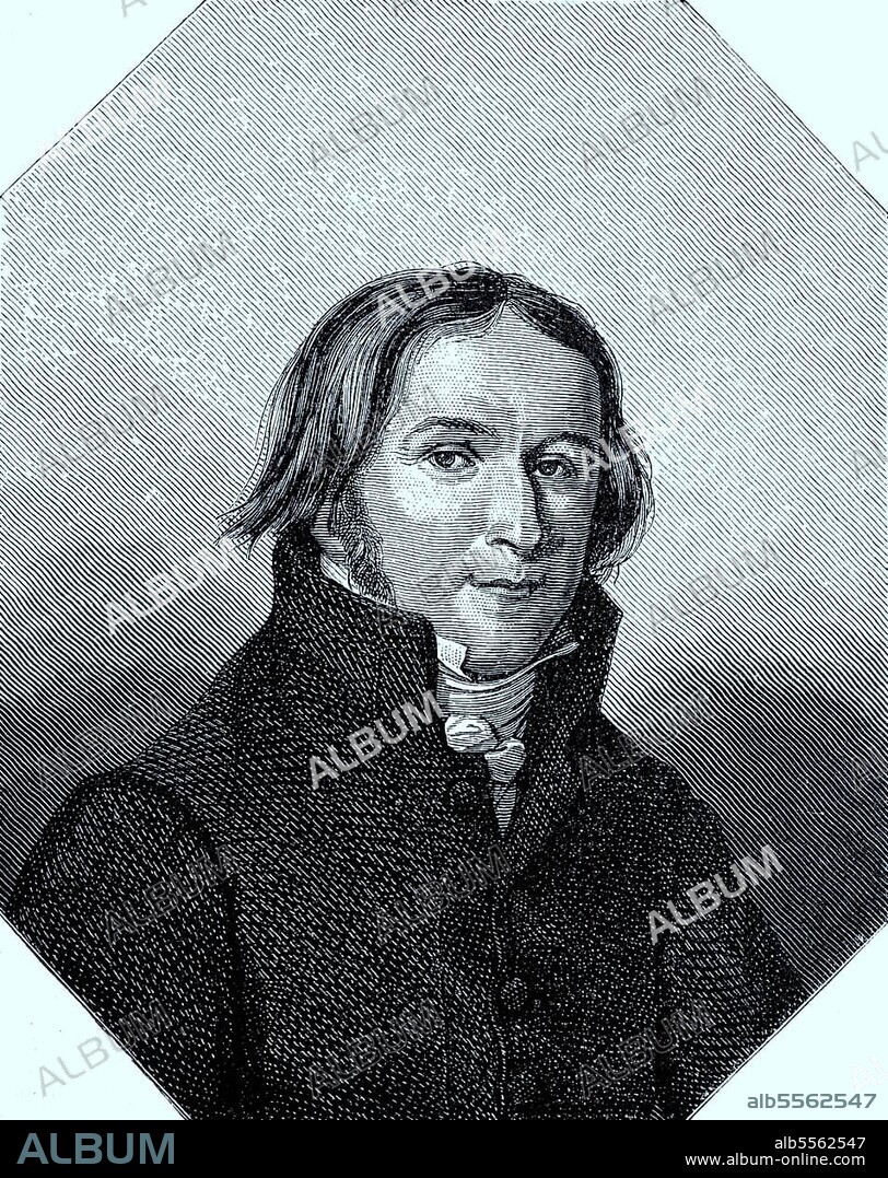 Portrait of Ernst Moritz Arndt from 1817, born on 26 December 1769, died on 29 January 1860, was a German writer, historian, freedom fighter and member of the Frankfurt National Assembly, digital improved reproduction of an original from 1880