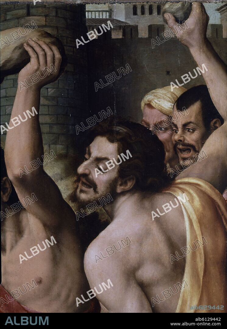 JUAN DE JUANES (1510-1579). MARTIRIO DE SAN ESTEBAN - DETALLE - 1560/1565 - O/T - NP 841 - RENACIMIENTO ESPAÑOL - CONJUNTO 589.