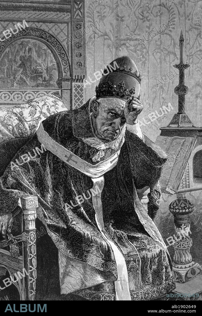 Boniface VIII, Pope nº 193 of the Catholic Church from 1294 to 303. Recorded in 1875.