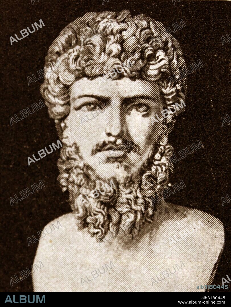 Bust of the Roman Emperor Lucius Verus (130-169). Born Lucius Ceionius Commodus.