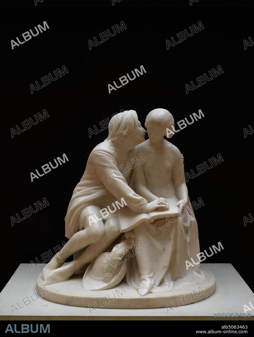 Paolo and Francesca, 1852 By Alexander Munro, Sculpture, Pre-Raphaelite, Dante.