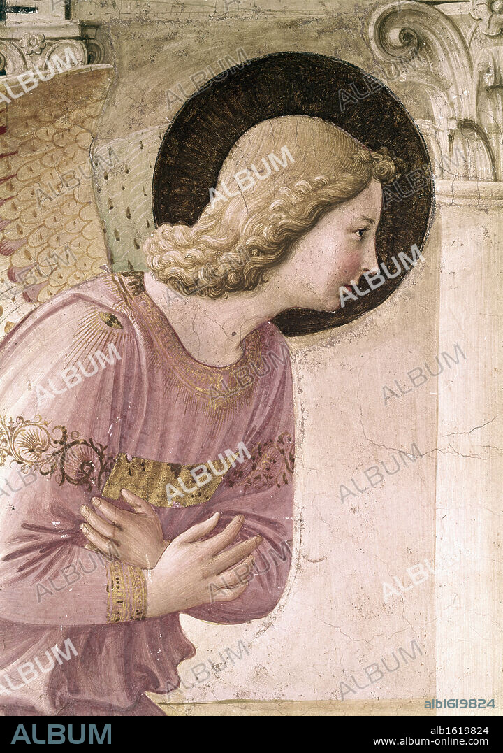The Annunciation, Detail 3  1438-1445  Fra Angelico (ca.1395-1455 Italian)  Fresco  Museo di San Marco, Florence, Italy.