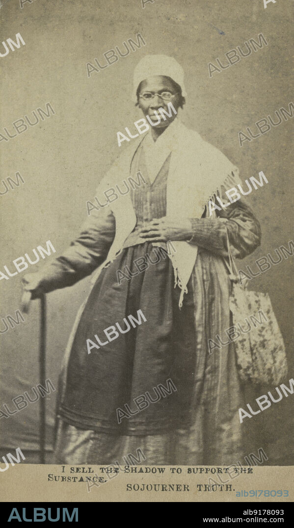 I sell the shadow to support the substance, Sojourner Truth, 1864. Additional title: Three-quarter length portrait of Sojourner Truth.