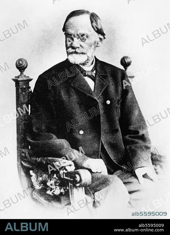 Dühring, Karl Eugen. Philosopher and economist; Berlin 12.1.1833 - 21.9.1921. Portrait. Photo, c. 1890.