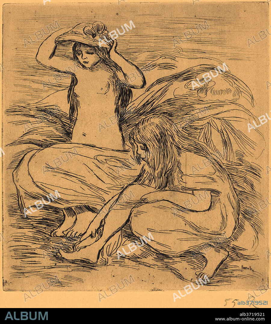 AUGUSTE RENOIR. The Two Bathers (Les deux baigneuses). Dated: 1895. Medium: etching.