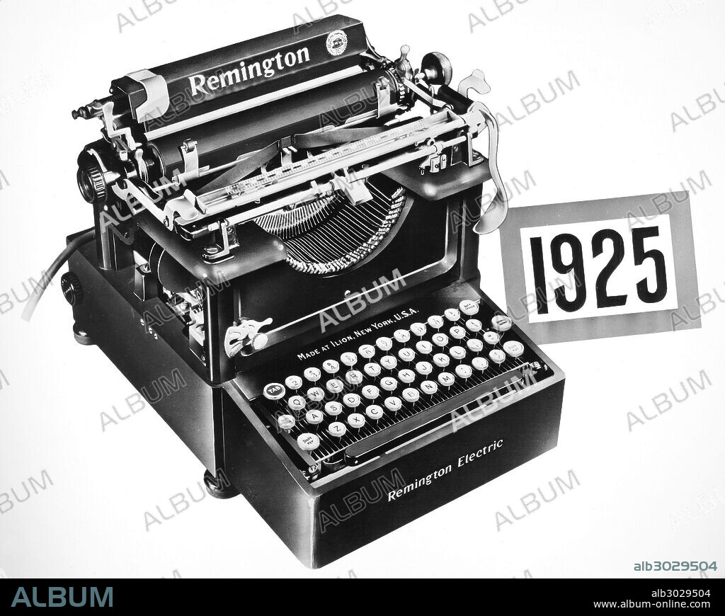 ELECTRIC TYPEWRITER, 1925.The first Remington electric typewriter, 1925.
