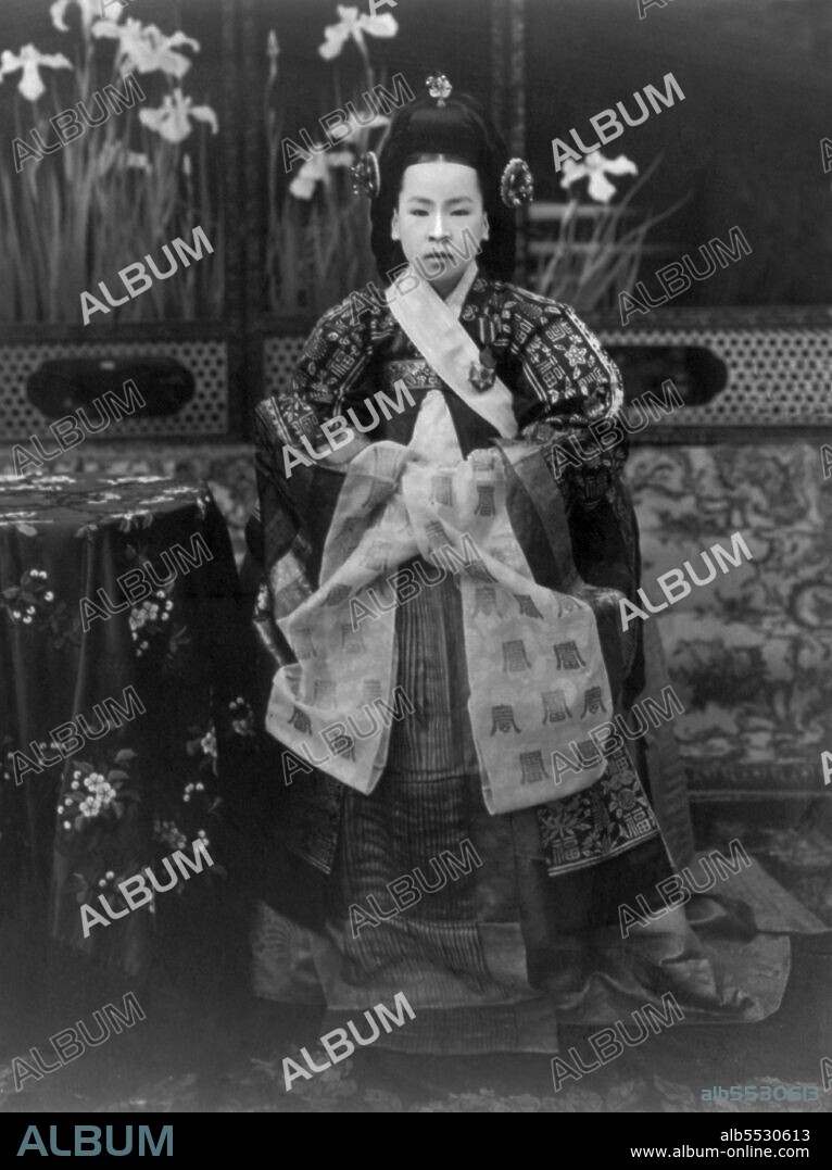 Empress Sunmyeong of the Korean Empire (20 November 1872 – 20 July 1907) was the consort of Emperor Yunghui, the last emperor of the Joseon Dynasty and Korea. Sunjong, the Emperor Yunghui (1874-1926), was the second son of Emperor Gojong and served as the second (and last) Emperor of Korea of the Yi dynasty. His reign would only last from 1907 until 1910, when he was forced to abdicate by Japan, and lived for the rest of his life virtually imprisoned in his palace.