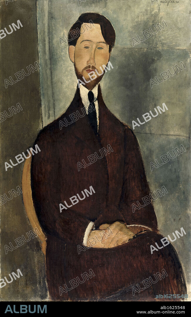 Leopold Zborowski  1917  Amedeo Modigliani (1884-1920 Italian)  Oil on canvas   Museu de Arte, Sao Paulo, Brazil.
