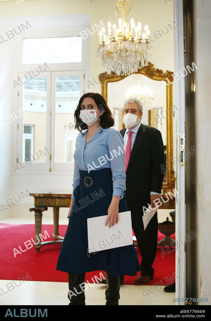 Madrid, 10/03/2021. Rueda de prensa de la presidenta de la CAM Isabel Díaz Ayuso tras firmar un decreto para convocar elecciones anticipadas. Foto: Jaime García. ARCHDC.