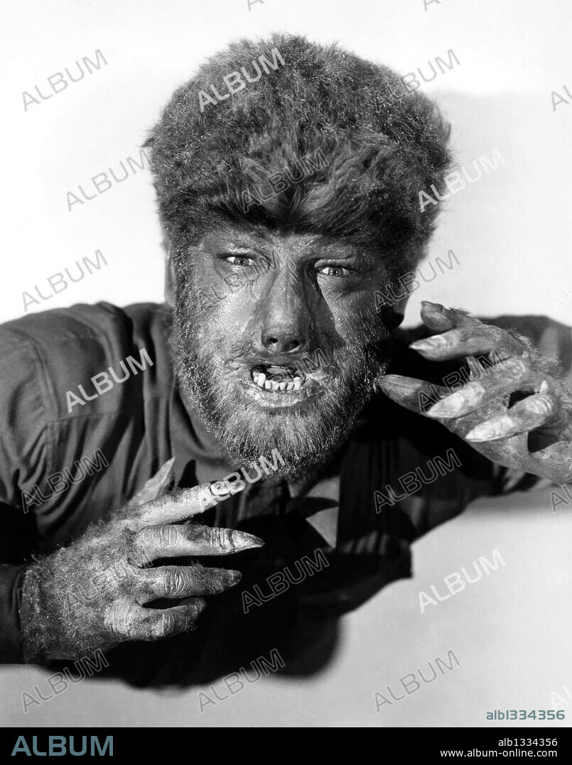 LON CHANEY JR. in THE WOLF MAN, 1941, directed by GEORGE WAGGNER. Copyright UNIVERSAL PICTURES.