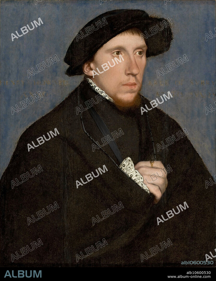 HOLBEIN, HANS, THE YOUNGER. Portrait of the poet Henry Howard, Earl of Surrey (1516-1547).