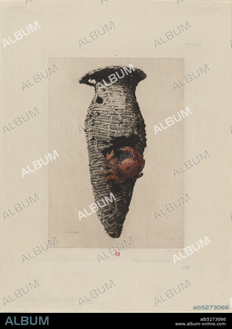 Porte-bouquet et crabe, still image, Prints, 1882, Guérard, Henri-Charles, 1846-1897.