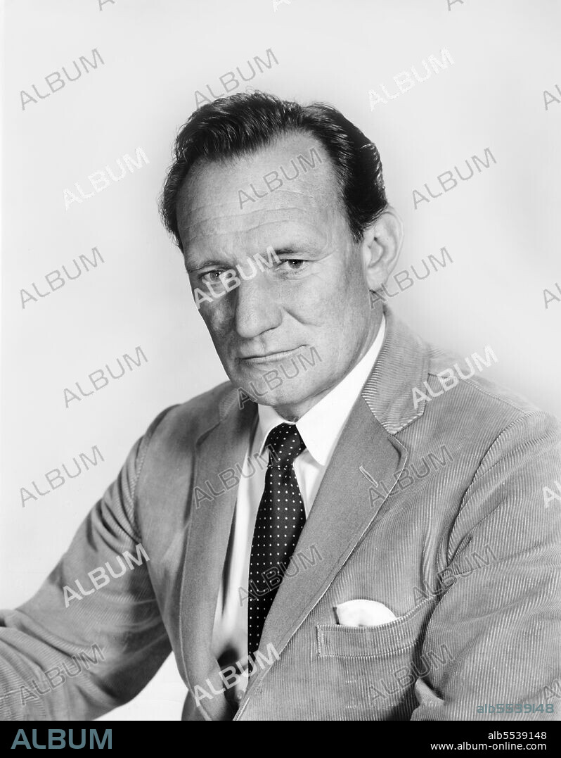 British Actor Trevor Howard, head and shoulders Publicity Portrait, MGM, 1960.