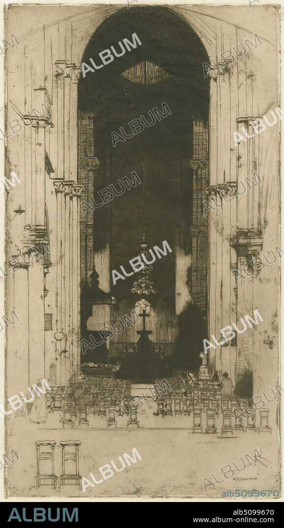 St. Laumer, Blois, Sir David Young Cameron, 18651945, British, 1903, Etching on Japan paper, Plate: 12 15/16 x 7 1/4in. (32.9 x 18.4cm) and Sheet: 14 1/2 x 8 1/4in. (36.8 x 21cm).