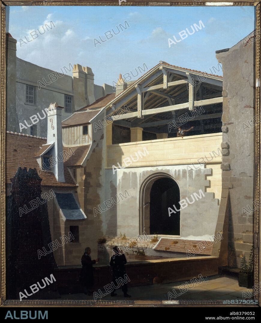 ETIENNE BOUHOT. View of the thermal baths of Cluny, taken from rue de la Harpe, c1835.