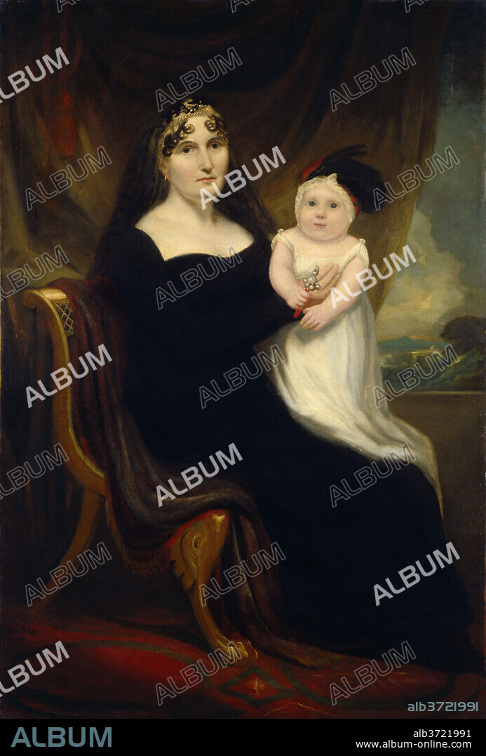 AMERICAN OR POSSIBLY BRITISH 19TH CENTURY. Mother and Child. Dated: c. 1810. Dimensions: overall: 153.7 x 105.4 cm (60 1/2 x 41 1/2 in.)  framed: 171.1 x 121 x 10.2 cm (67 3/8 x 47 5/8 x 4 in.). Medium: oil on canvas.
