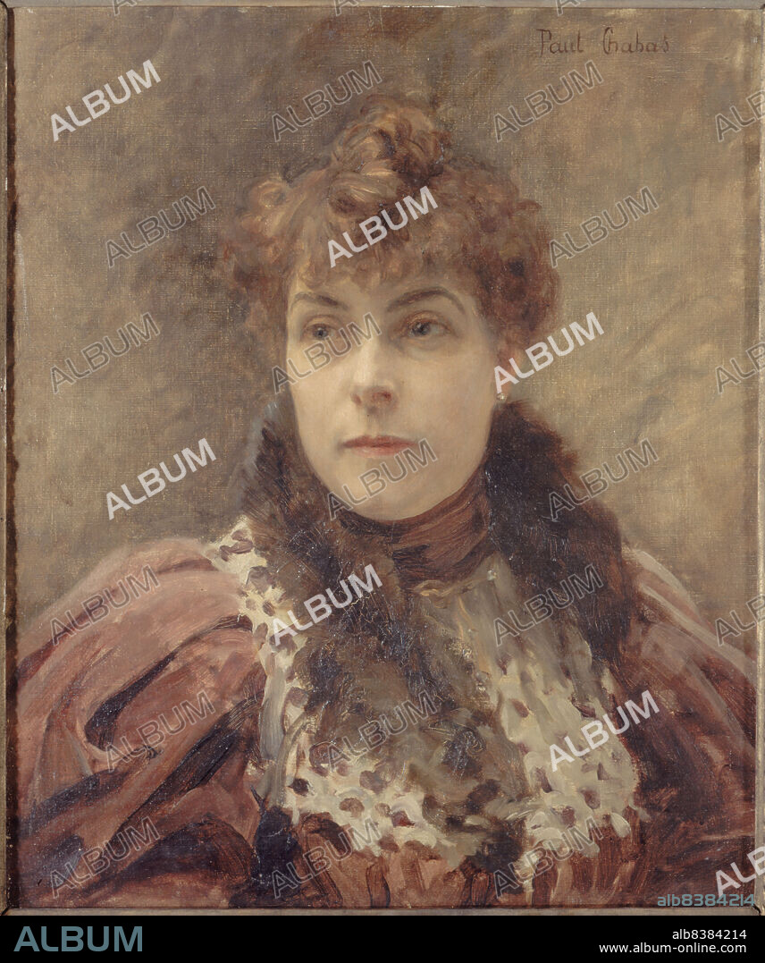 PAUL CHABAS. Portrait of Daniel Lesueur (known as Jeanne Loiseau, 1860-1921), woman of letters, c1895.