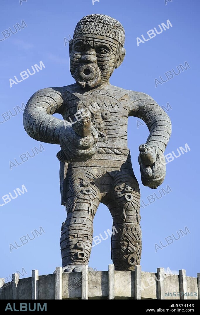 Cuffy Monument, statue at the slave rebellion memorial in Georgetown, Guyana, South America