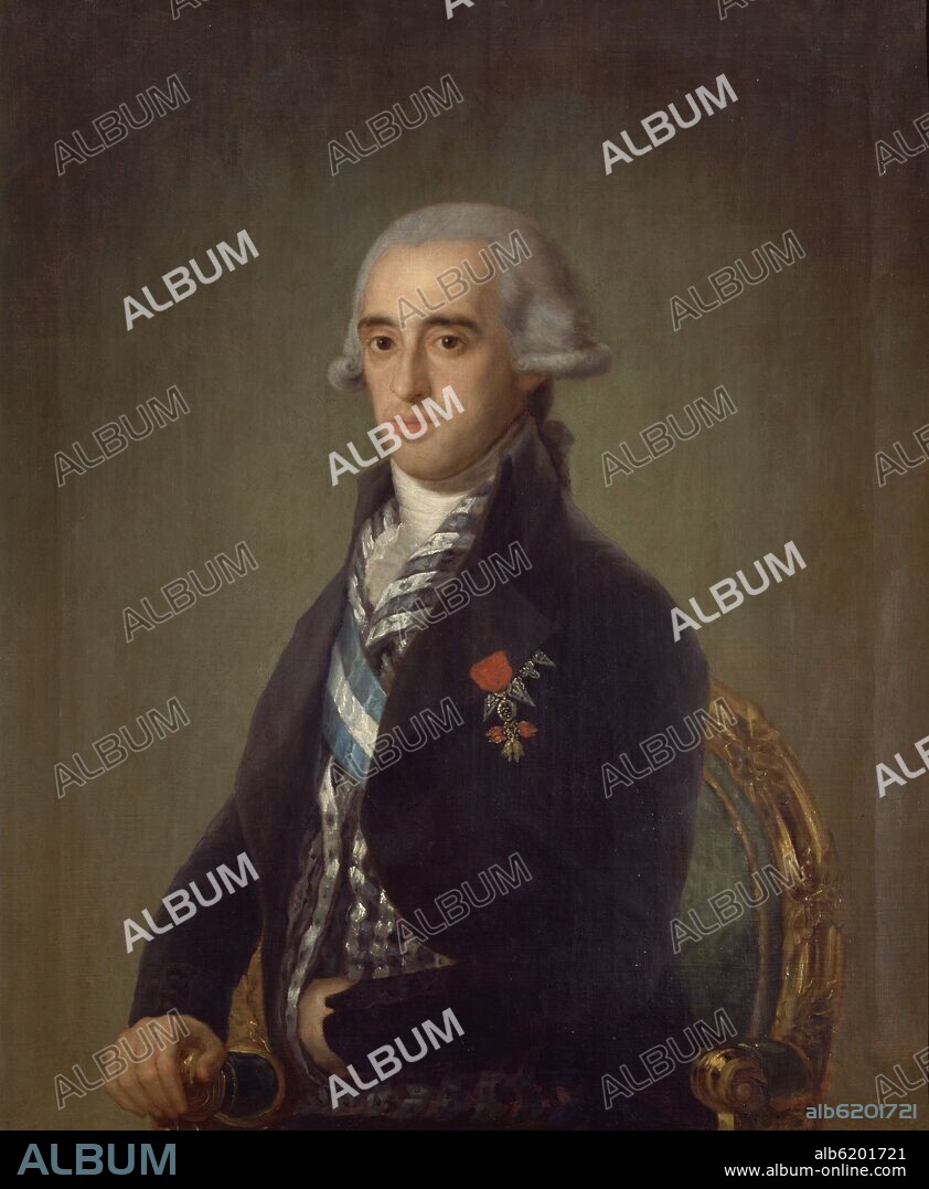 FRANCISCO DE GOYA. RETRATO DE JOSE ALVAREZ DE TOLEDO, MARQUES DE VILLAFRANCA Y DUQUE DE ALBA - SIGLO XVIII - O/L - 89X0,75 cm.