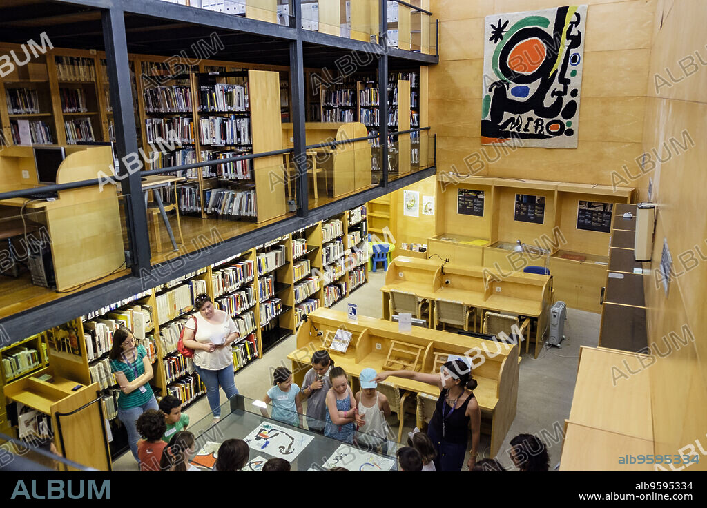 library, Fundació Pilar i Joan Miró, Palma, Mallorca, Balearic Islands, Spain, Europe.