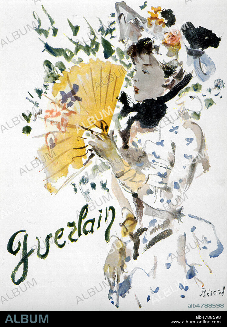 CHRISTIAN BERARD. Publicite de 1945 pour un parfum de Guerlain illustree par BERARD (1902-1949) . Credit : Collection KHARBINE-TAPABOR.