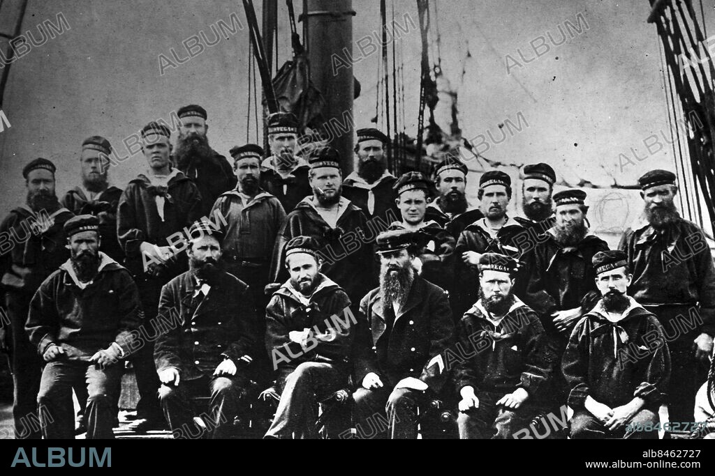 ARKIV 1878 - Besättningen på fartyget Vega , först att resa genom Nordostpassagen 1878/1879. Expeditionens ledare var A E Nordenskiöld. Foto: TT Kod: 194 . COPYRIGHT SCANPIX SWEDEN.