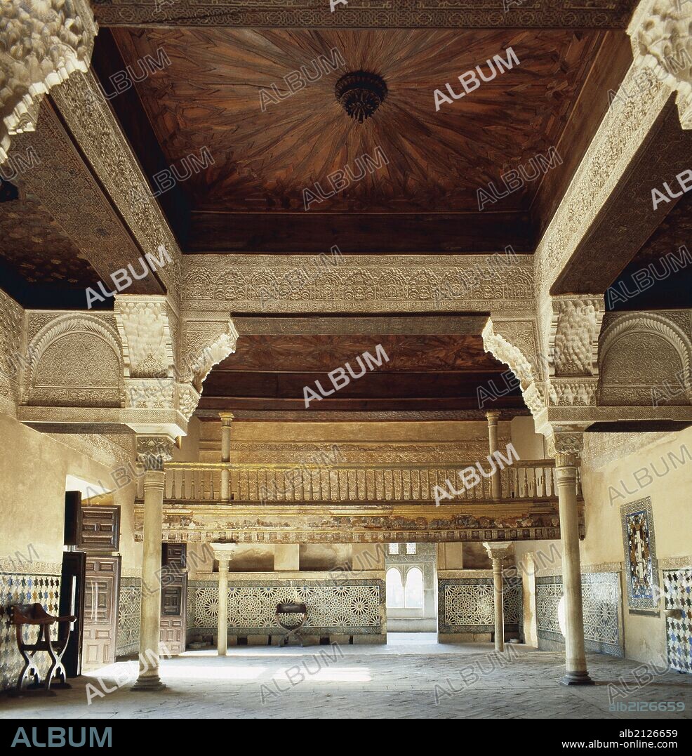 Spain. Granada. The Alhambra. The Mexuar-Oratory. Interior. 14th century.