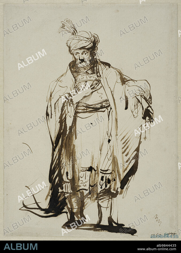 FERDINAND BOL. Man in oriental costume.