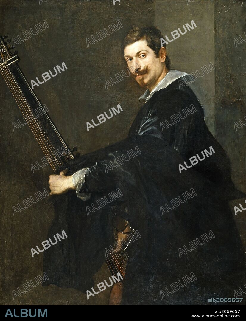 ANTHONY VAN DYCK. Antonio van Dyck / 'Man with a Lute', 1622-1632, Flemish School, Oil on canvas, 128,7 cm x 101 cm, P01487.