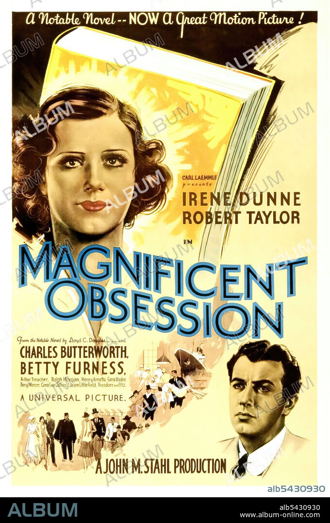 Poster de SUBLIME OBSESIÓN, 1935 (MAGNIFICENT OBSESSION), dirigida por JOHN M. STAHL. Copyright UNIVERSAL PICTURES.