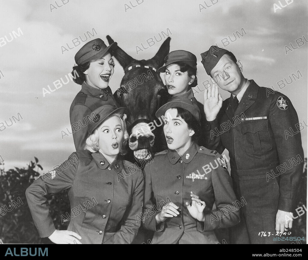DONALD O'CONNOR and JULIE ADAMS in FRANCIS JOINS THE WACS, 1954. Copyright UNIVERSAL PICTURES.