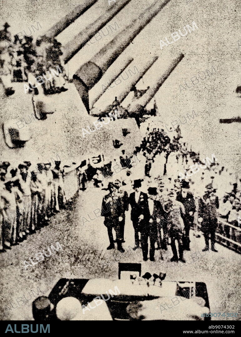 On September 2nd, Japanese representatives sign a surrender letter on USS Missouri in Tokyo Bay.