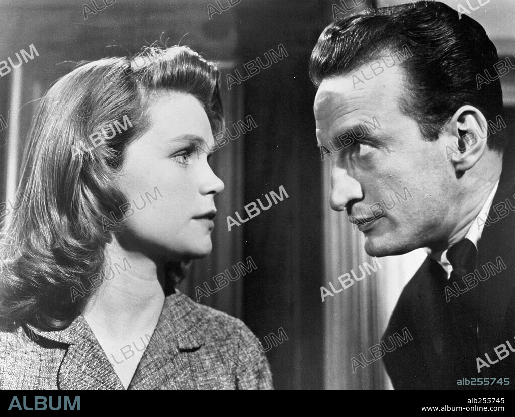 GEORGE C. SCOTT and LEE REMICK in ANATOMY OF A MURDER, 1959, directed by OTTO PREMINGER. Copyright COLUMBIA PICTURES.