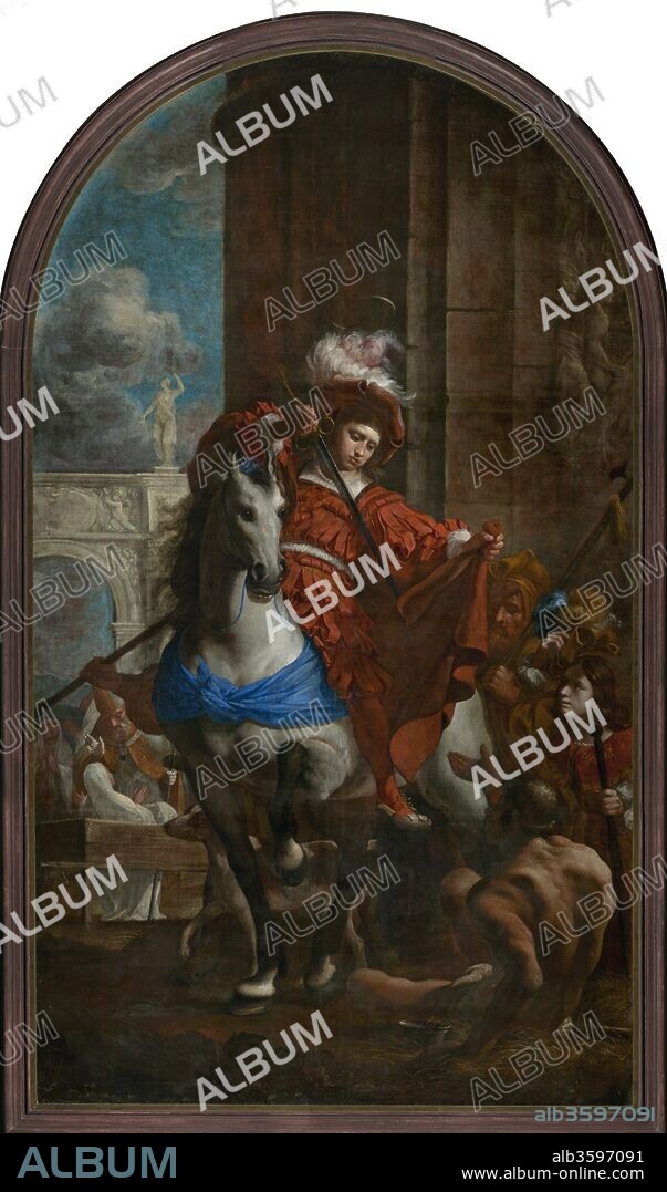 KAREL SKRETA. Saint Martin and a beggar.