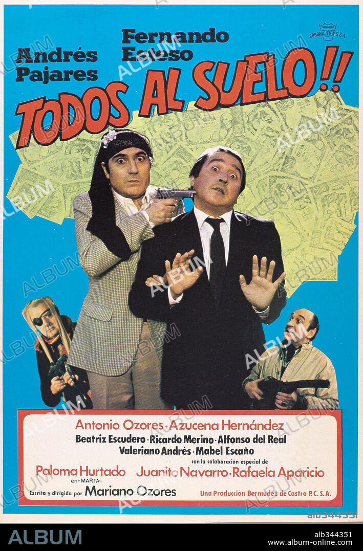 Poster of TODOS AL SUELO, 1981, directed by MARIANO OZORES. Copyright BERMUDEZ DE CASTRO P.C, S.A.