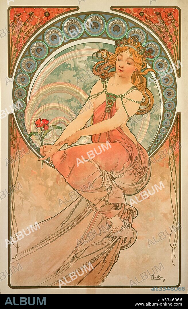 ALFONS MARIE MUCHA. Painting (From the series "The Arts").