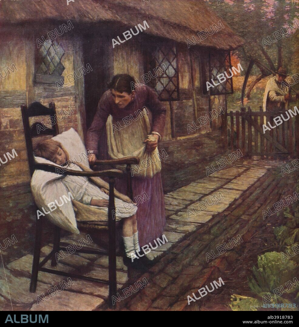 'The Man With The Scythe', c1896 (1935). After the painting by H. H. La Thangue, R.A. From Modern Masterpieces Part 21. [George Newnes Ltd, London, 1935].