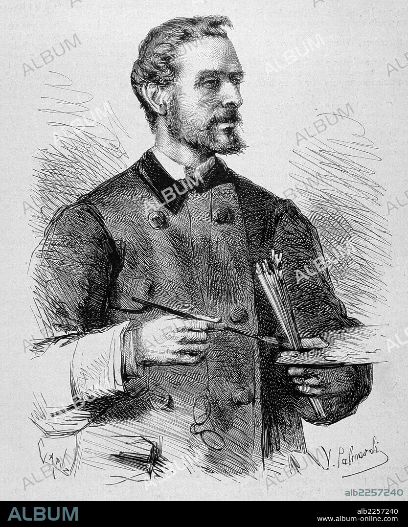 EDUARDO ROSALES. ROSALES , EDUARDO. PINTOR ESPAÑOL. MADRID 1836 - 1873. GRABADO RETRATO. ILUSTRACION ESPAÑOLA Y AMERICANA.