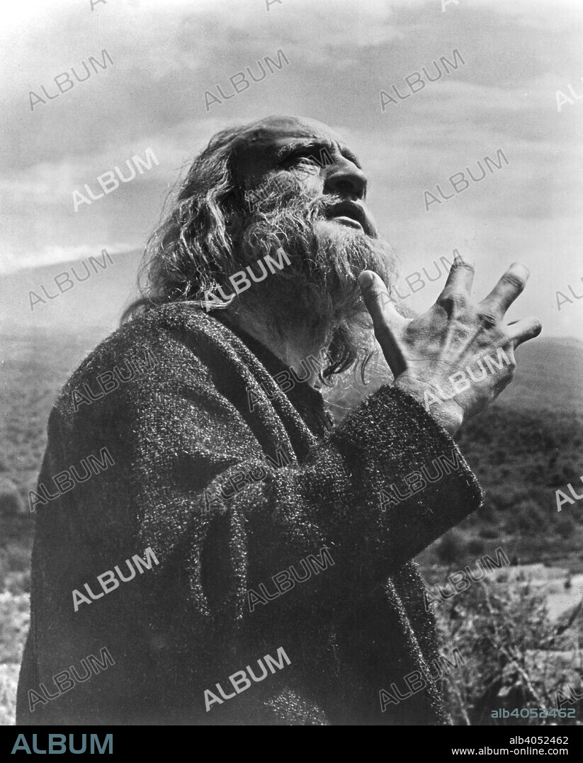 George C Scott as Abraham in The Bible, 1966. The American actor George C Scott (1926-1999) playing the part of Abraham, hears God order him to offer up his only son, Isaac, for a sacrifice. The Bible was directed by John Huston and made by 20th Century Fox.