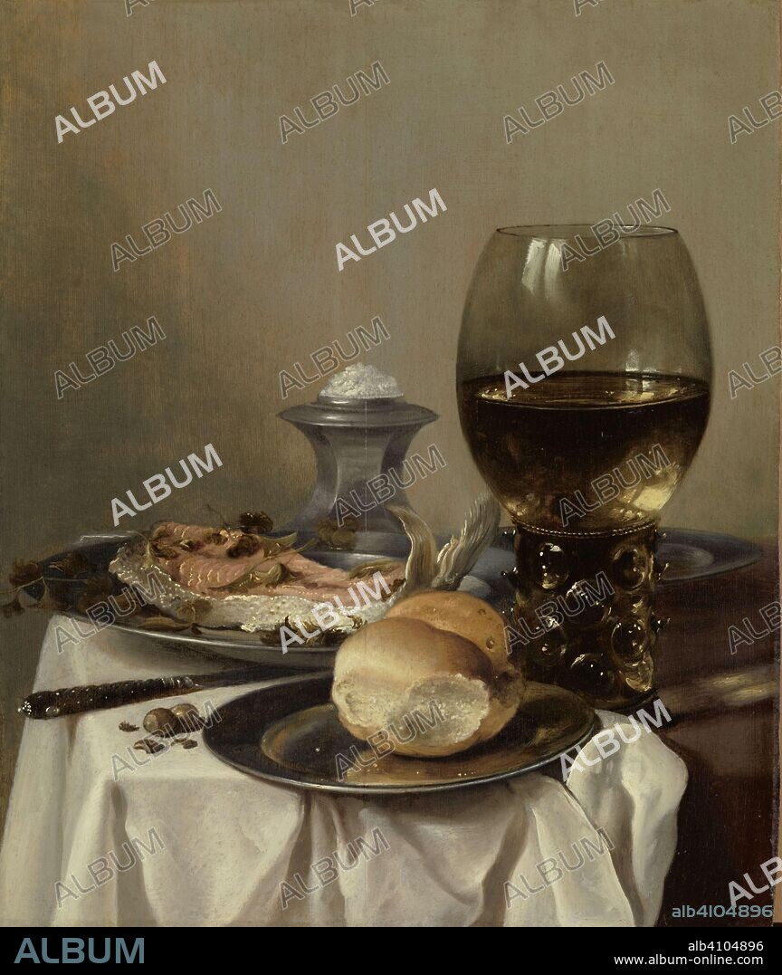 PIETER CLAESZ.. Still Life with a Salt. Dating: c. 1640 - c. 1645. Measurements: support: h 52.8 cm × w 44 cm.