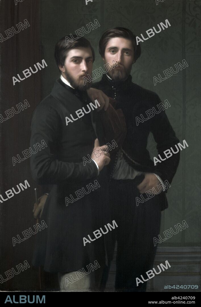 René-Charles Dassy and His Brother Jean-Baptiste-Claude-Amédé Dassy, 1850. Hippolyte Jean Flandrin (French, 1809-1864). Oil on canvas, original frame; framed: 173.5 x 134 x 14 cm (68 5/16 x 52 3/4 x 5 1/2 in.); unframed: 133.4 x 92.7 cm (52 1/2 x 36 1/2 in.).