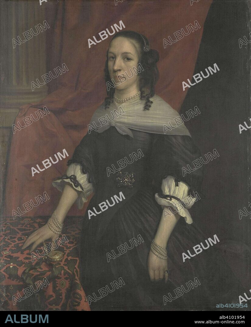 JAN VAN ROSSUM. Portrait of a Woman, possibly Anna van Bourgondië, Founder of Slot Windenburg op Dryschor (Schouwen) and Wife of Adolf van Kleef. Dating: 1662. Measurements: h 117 cm × w 93 cm; d 7 cm.